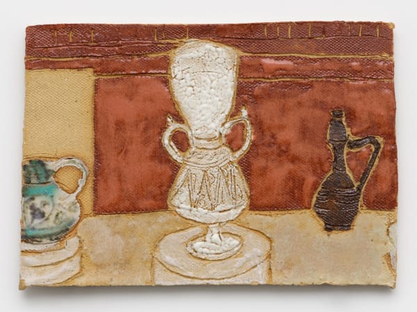 Nasrid Vessels at Museo de la Alhambra , 2025 Stoneware and custom glazes 4 1/4 x 6 1/4 in