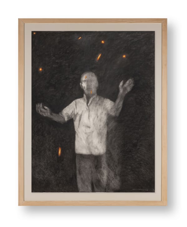 Chandra Bhattacharjee (b.1961) Untitled Charcoal and dry pastel on paper 44.8 x 34.2 in. 2024, Kolkata