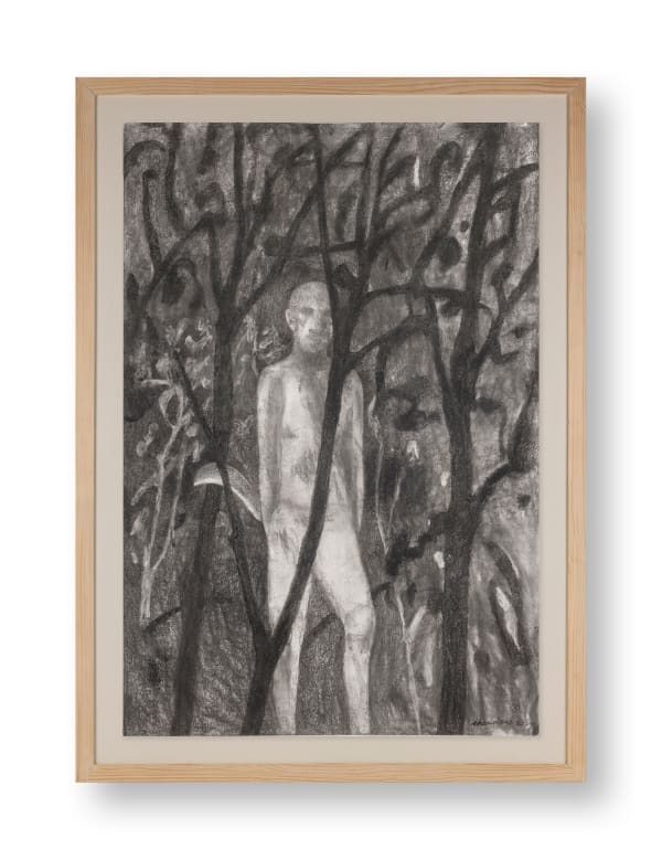 Chandra Bhattacharjee (b.1961) Untitled Charcoal on paper 43.3 x 29.5 in. 2024, Kolkata