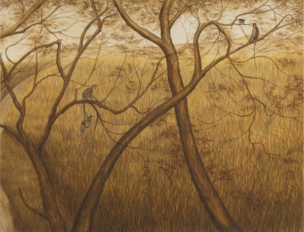 Santanu Debnath (b.1995) Antaheen Watercolour on paper B - 22 x 56.9 in. 2024