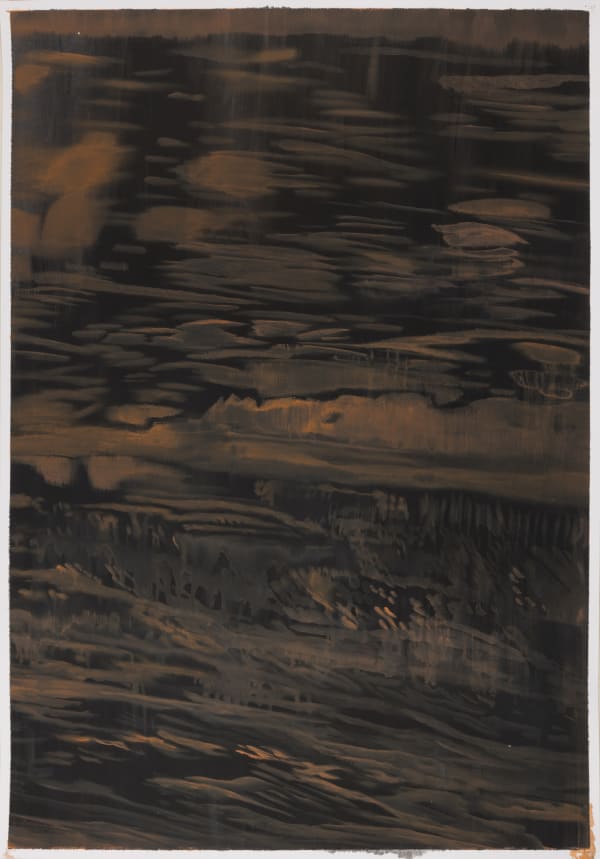 Melanie Gugelmann (1970) Night Walk Acryl-oil on paper 39.37 x 27.55 in. 2024