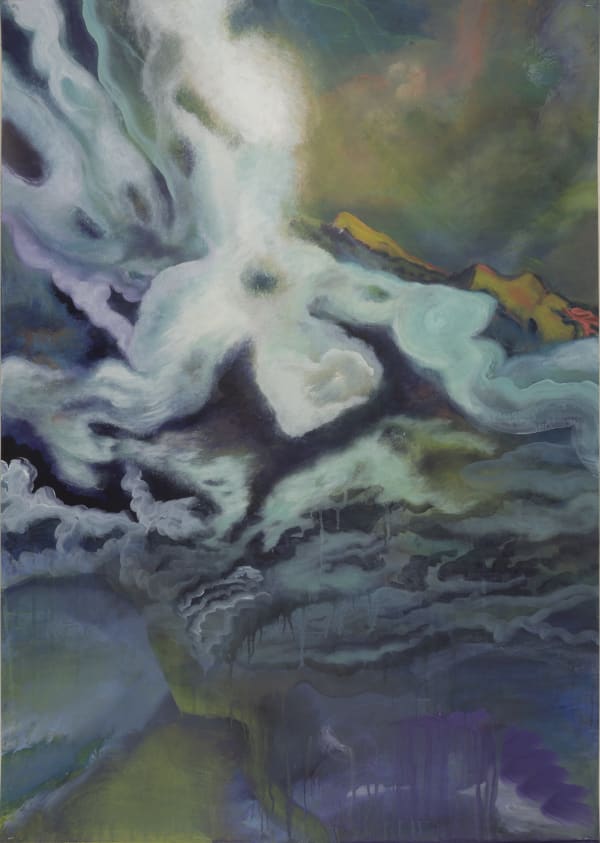 Melanie Gugelmann (1970) The Smell of Summer Acryl-oil on paper 39.37 x 27.55 in. 2024