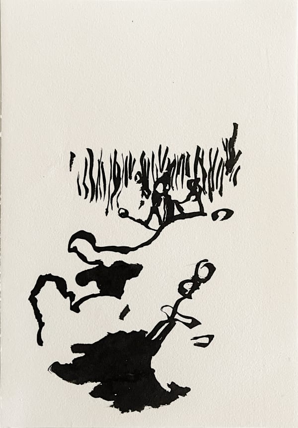 Michael Günzburger (1974) Breath In Breath Out [12] (Series Breath In) Ink on paper 11.73 x 8.22 in. 2024