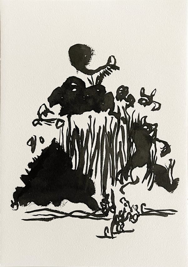 Michael Günzburger (1974) Breath In Breath Out [14] (Series Breath In) Ink on paper 11.73 x 8.22 in. 2024