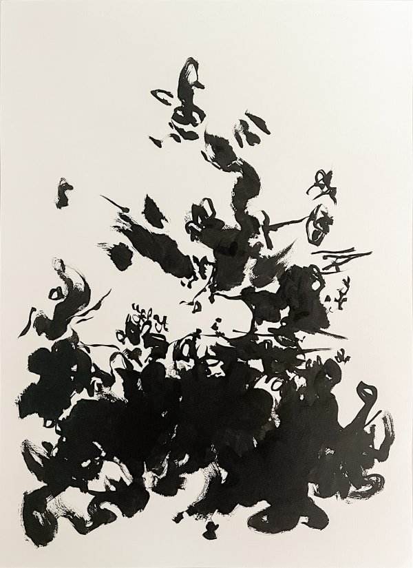 Michael Günzburger (1974) Breath Out Breath In [9] (Series Breath Out) Ink on paper 29.7 x 21.69 in. 2024