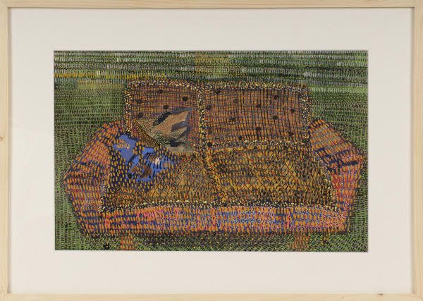 Poorvi Sultania (b.1992) Sofa II Mixed media on paper 11.22 x 16.14 in. 2023