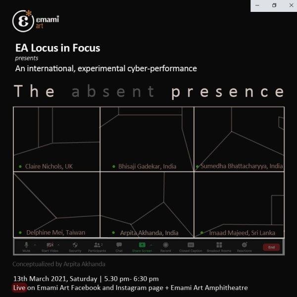 EA Locus in focus - The absent presence An international, experimental hybrid (online + onsite) collaborative-performance March 13, 2021