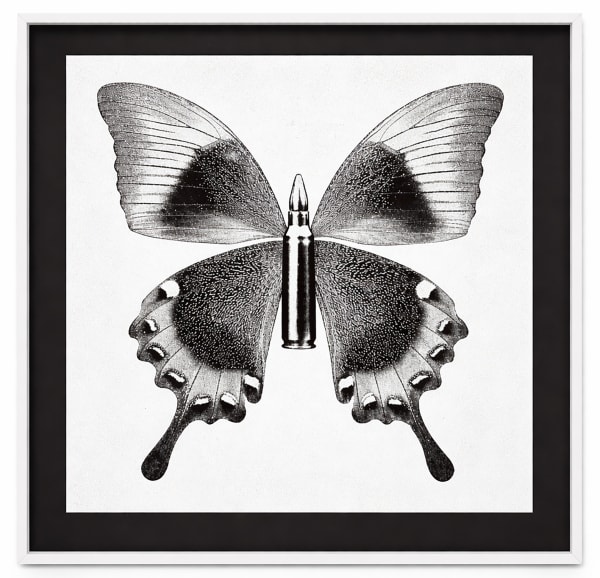 Rubem Robierb, Butterfly n 1 - Black on White, 2022