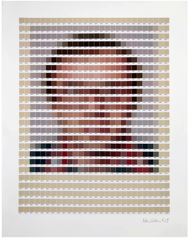 Nick Smith, Chuck Close - Mark/Pastel, 2018