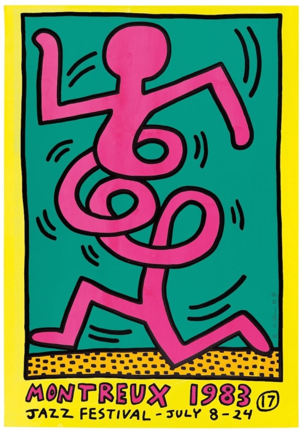 . Montreux Jazz Festival, 1983 One from the series of 3 silkscreen editions. In five colours with fluorescent ink, hand...