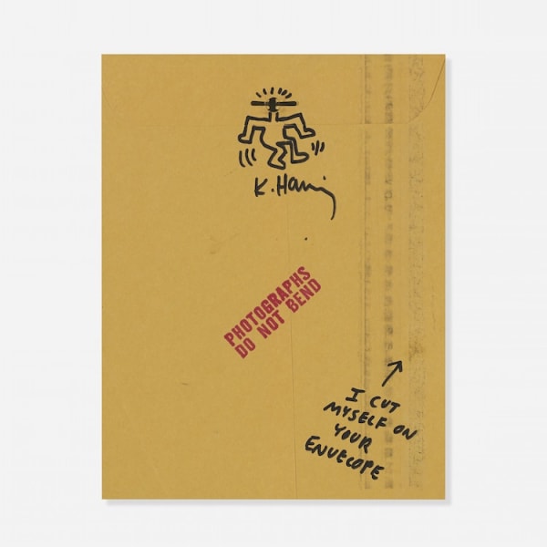 Untitled (Do Not Bend), 1985 Unique marker on photograph envelope, with drawing and text and signed by the artist. Comes...
