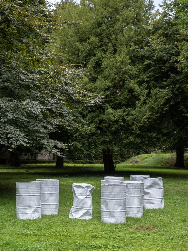 Marble sculpture, Black Gold at OpenEnd Ginevra one of the Special Projects of Filippo Tincolini