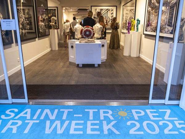 Filippo Tincolini and Annalù. Event at the Bel-Air Fine Art Gallery in ST. TROPEZ