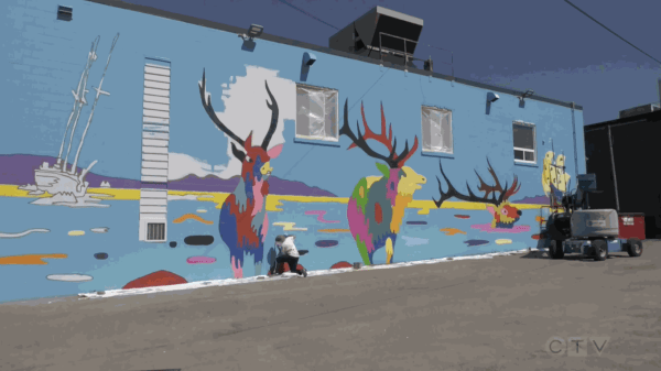 Artists put finishing touches on Summer Moon Festival murals
