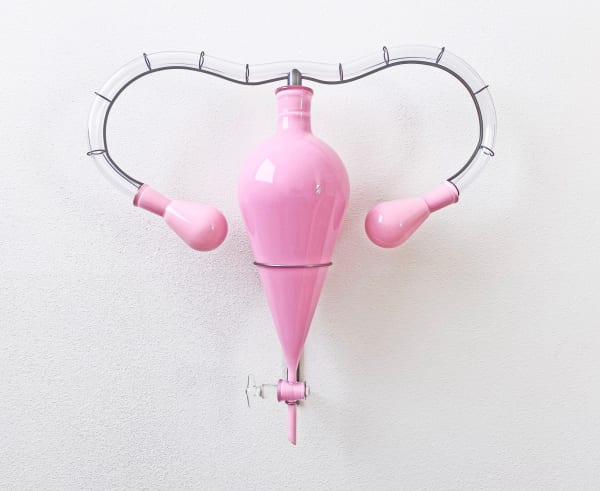 WHETHER AND WHEN (the power to empower) laboratory glass, separatory funnel, evaporator flasks, stop cock, pvc tubing, steel, paint