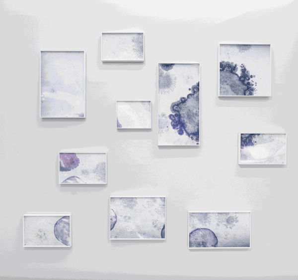 Wei Leng Tay - Untitled (Ipoh street at night, 2/3/2010, photographed on Kodak E100VS 120mm. Selected with wax pencil. Rephotographed with iPhone in 2022 and printed on cotton rag. Sanded.) , 2023