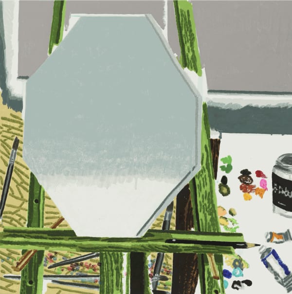 Johyun Gallery Jeon Hyunsun At Dawn At The Studio 2022 Watercolor On Canvas 53X53Cm