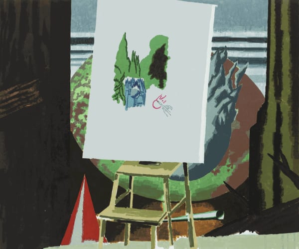 Johyun Gallery Jeon Hyunsun Background And Painting 2022 Watercolor On Canvas 61X73Cm