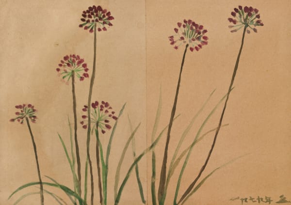 31 Johyun Gallery Kim Chong Hak Thunberg S Chive 1979 Watercolor On Paper 35 5 X 25 3 Cm