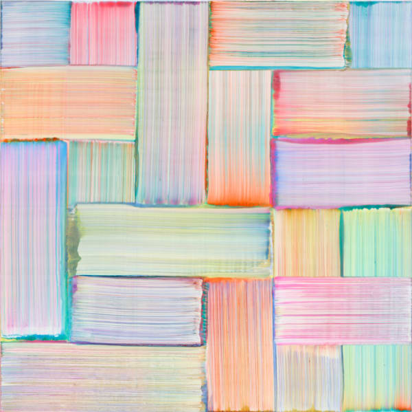 Johyun Gallery Bernard Frize Traga 2025 Acrylic And Resin On Canvas 122 X 122 Cm