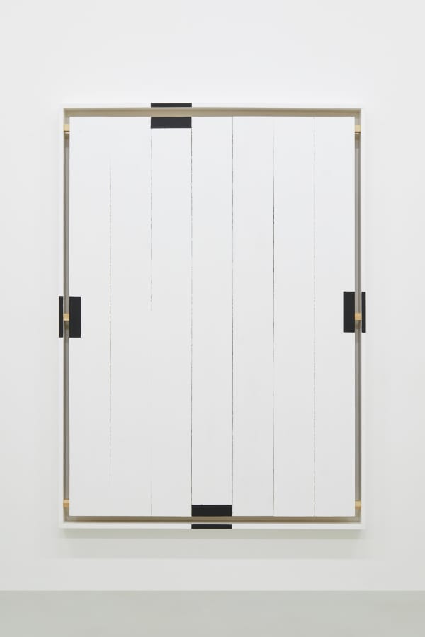 Kishio Suga Continuous Dependency 2018 Wood, Acrylic 186.8 x 134.8 x 9.5 cm 60,000USD