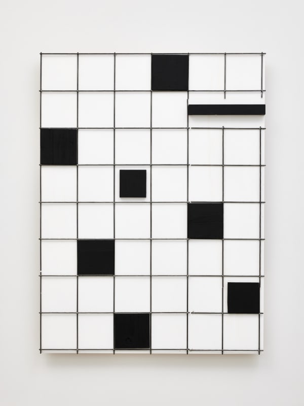 Kishio Suga Edges of Internal Void 2023 wood, acrylic, steel 122.6 x 92.2 x 8.3 cm 40,000USD