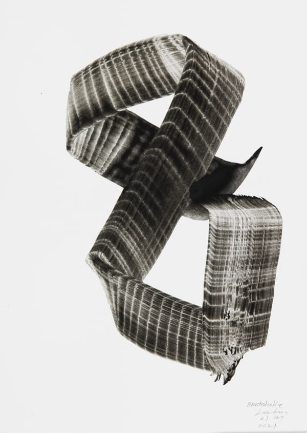 Lee Bae Brushstroke 2021 Charcoal Ink on Paper 29.5 x 21 cm $8,000 USD