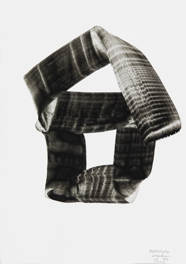 Lee Bae Brushstroke 2021 Charcoal Ink on Paper 29.5 x 21 cm $8,000 USD
