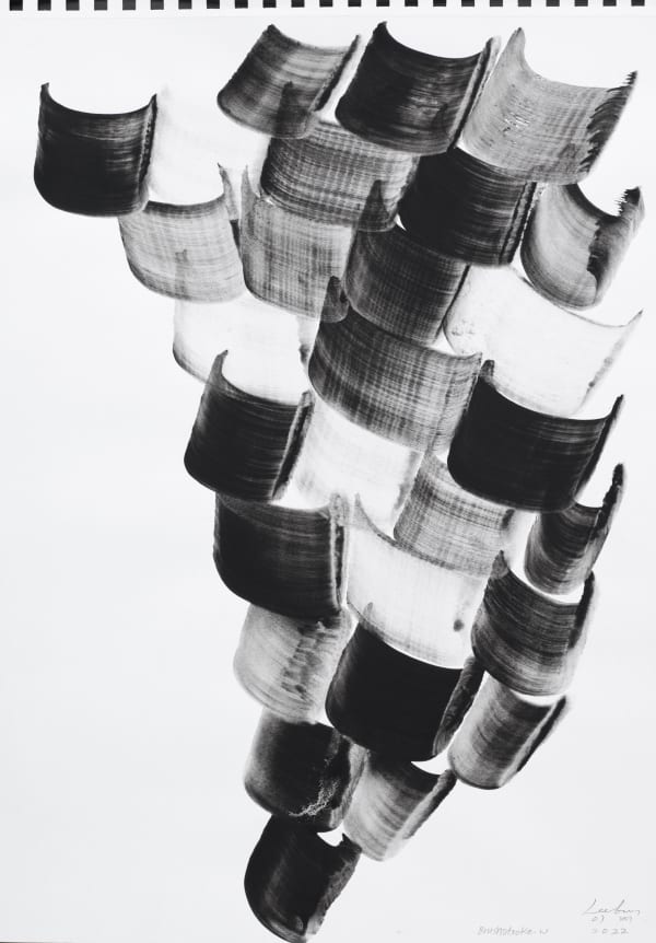 Lee Bae Brushstroke W, 2022 Black Water Colours on Paper 41 x 29.5 cm $ 12,000 USD