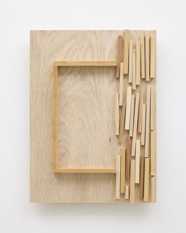 Kishio Suga Dual Scene of Made Causes, 2024 Wood 61.6 x 45.3 x 7.2 cm $ 20,000 USD