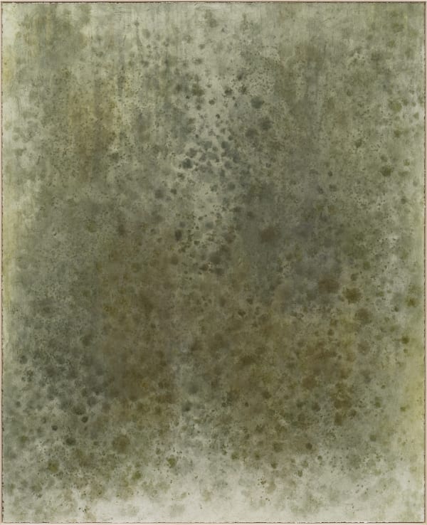 Hwang Jihae Face of God Series - 'Asurahi', 2025 Fresh mugwort on arches paper 130.3 x 162.2 cm 51 1/4 x 63 7/8 in. $ 20,000 USD