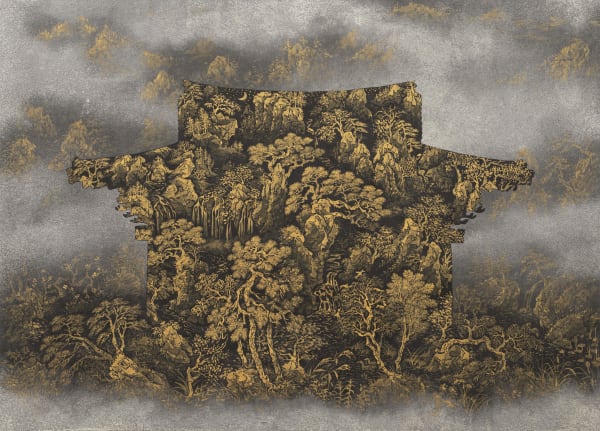 Jo Jong Sung Landscape seen from moving perspective 22-07, 2022 Ink on korean paper 53 x 72 cm $9,000 USD