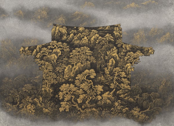 Jo Jong Sung Landscape seen from moving perspective 22-06, 2022 Ink on korean paper 53 x 72 cm $9,000 USD