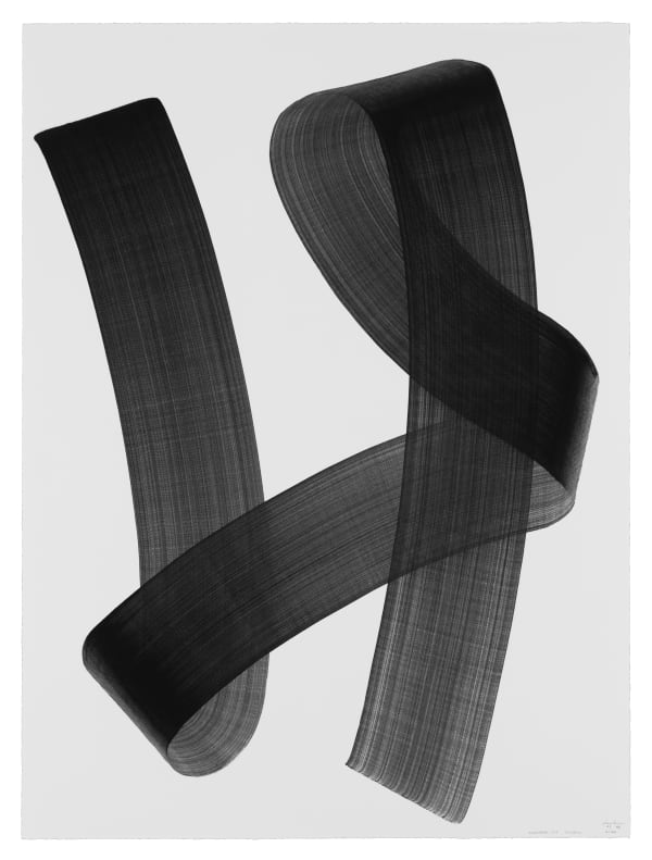 Lee Bae Brushstroke S15, 2024 Charcoal ink on paper 130 x 97 cm $48,000 USD