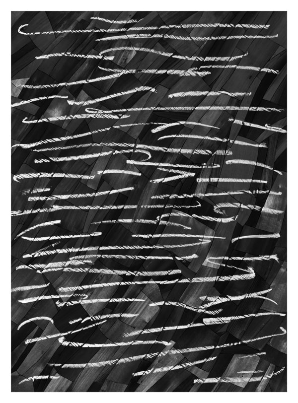 Lee Bae Issu du feu White Line w-1, 2024 Charcoal on canvas 117 x 85 cm $126,000 USD