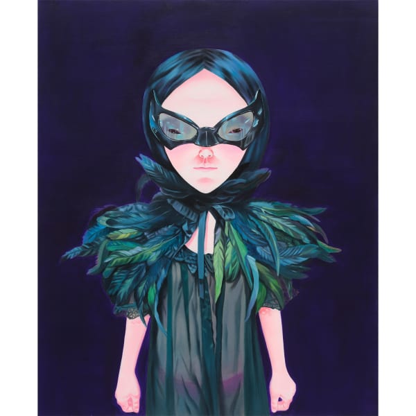 Lee So Yeun Black Bet Glasses 2024 Oil on Canvas 116.8 x 91 cm