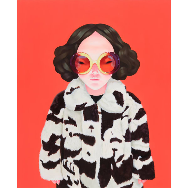 Lee So Yeun Orange Glasses 2024 Oil on Canvas 116.8 x 91 cm