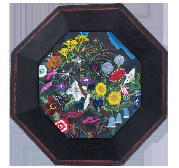 Kim Chong Hak Untitled, 1998 Acrylic on Wooden Tray Painting 29.5 x 28.5 cm Tray 42.5 x 41.5 cm 38,000 USD