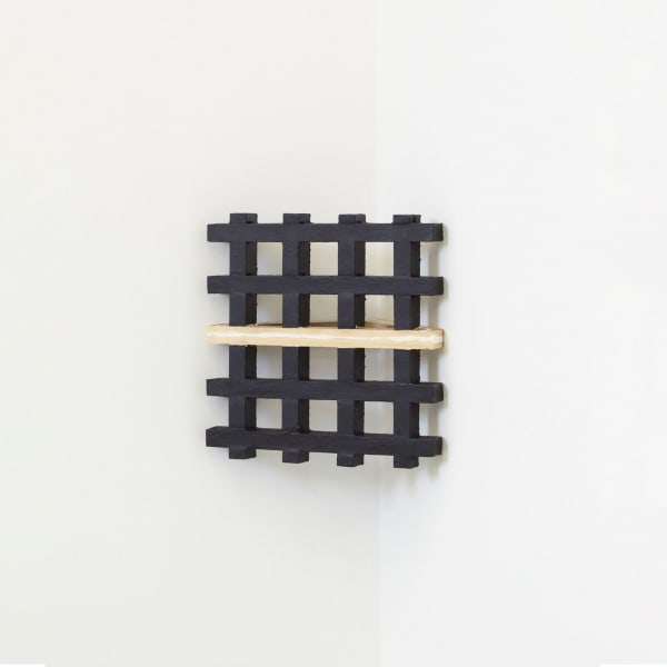 Kishio Suga Segregation of Apex 1995 wood, water base paint 40 × 40 × 23.5 cm