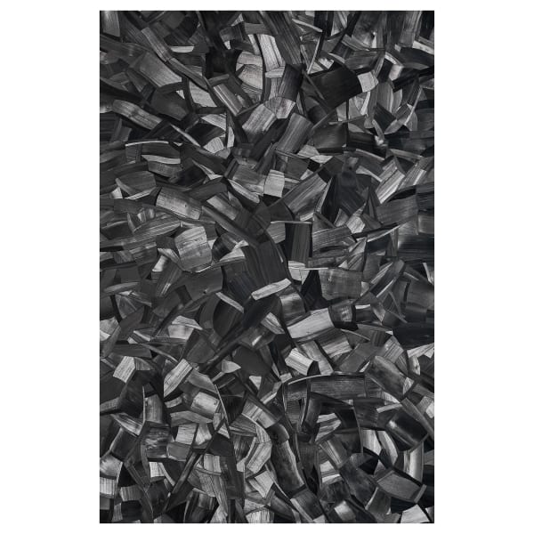 Lee Bae Issu du feu-R 2003 Charcoal on Canvas 260 x 170 cm