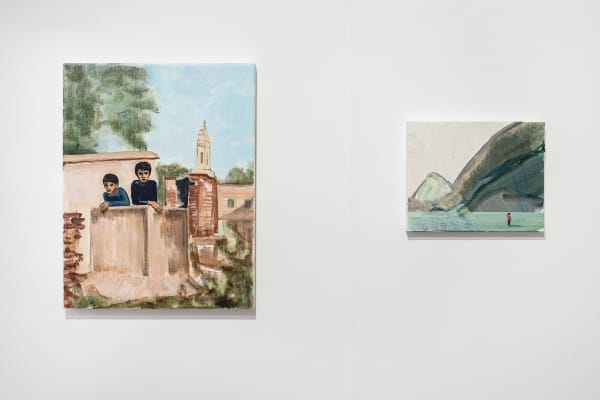 Two Boys Church Tower Boy And Mountains Kashmir