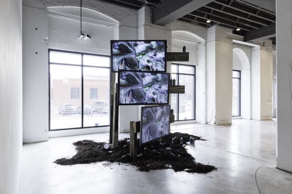 Installation view: Adham Faramawy, Skin Flick, 2021, Bemis CCA, Omaha. Photo by Colin Conces.