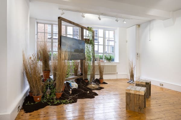 Installation view: Adham Faramawy, The air is subtle, various and sweet, 2021 at Niru Ratnam, London