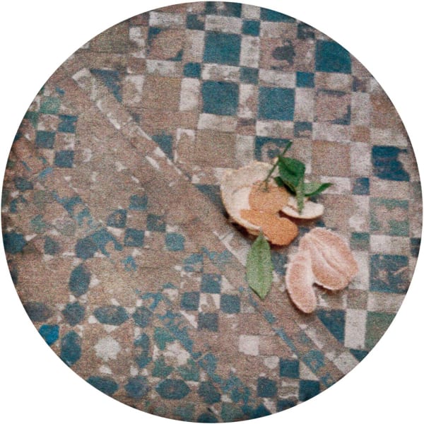 Flore, TangerineTirage pigmentaire avec ajout de nacre, 100 x 100 cm