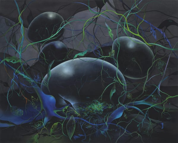 숲의 양막1 The amniotic membrane of the forest1, acrylic on canvas, 130.3x162.2cm, 2023