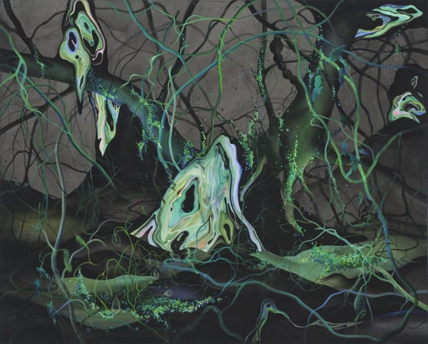 계절을 토해 내는 숲 The forest vomits the season, acrylic on canvas, 130.3x162.2cm, 2022