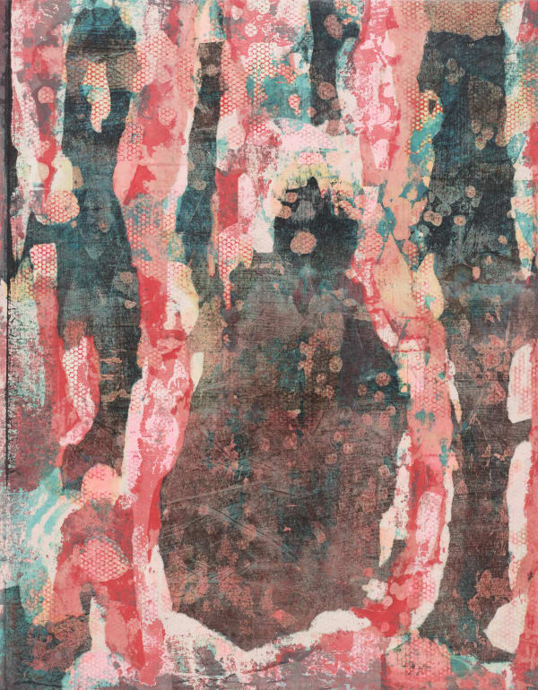 나비잠 Sleeping like a butterflly, gouache, ink and beeswax on paper, 116.8x91cm, 2023