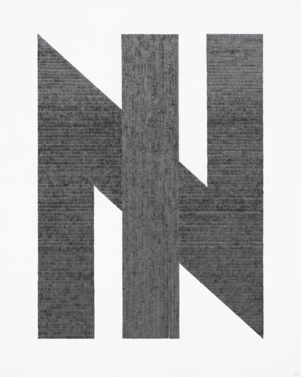 MONO #10, pencil on paper, aluminium, 59.5x47.5cm, 2022