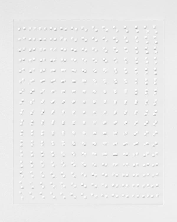 FEW 12, relief in paper, aluminium, 59.5x47.5cm, 2022