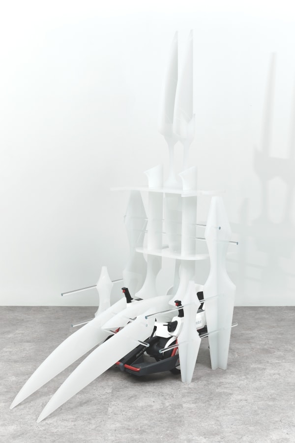 T1, acrylic on kart, 150x120x220cm, 2022